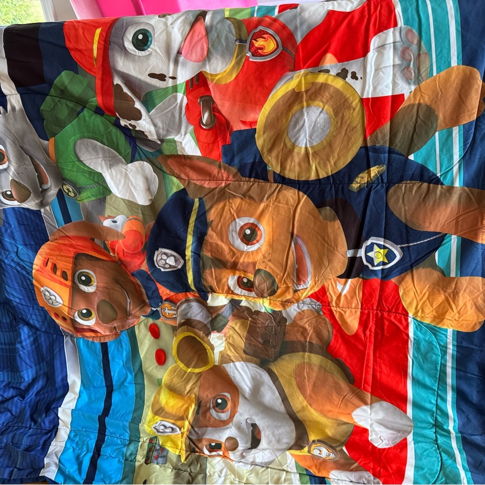 Colorful Paw Patrol Character Bedding Set